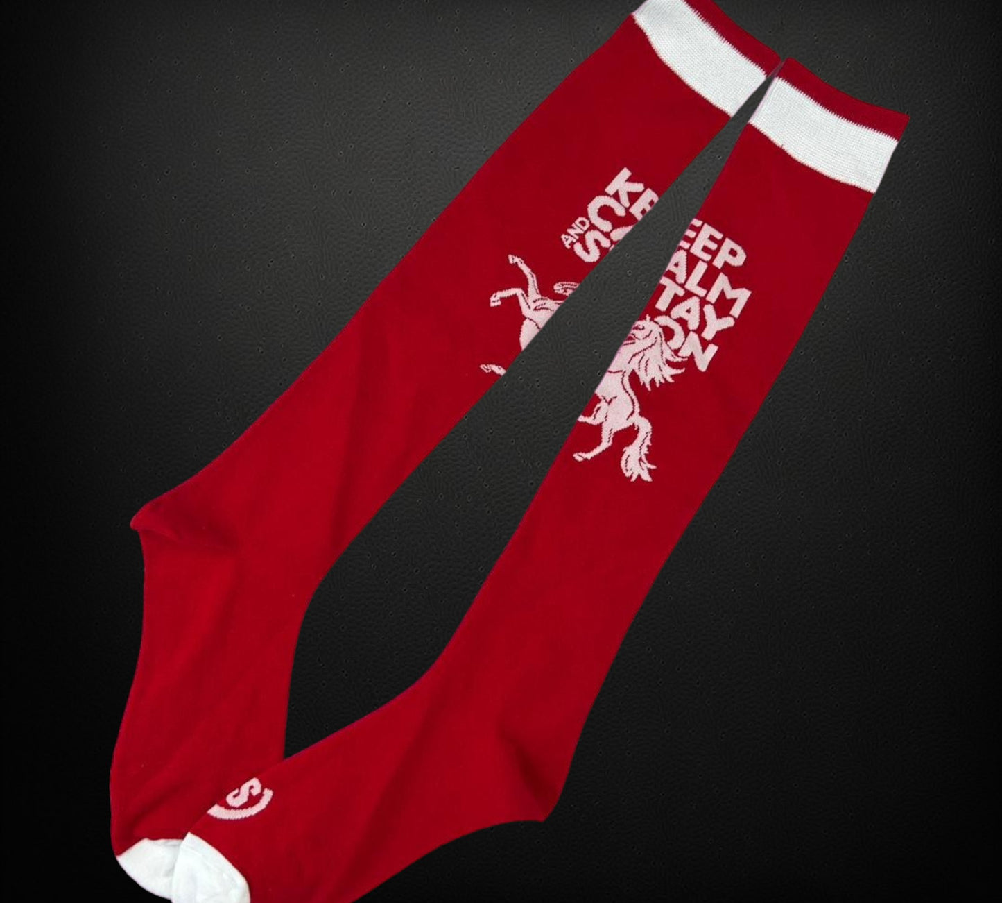 Keep calm and stay on - Chaussettes aux genoux