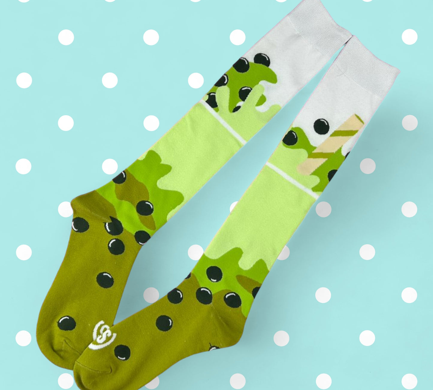 Thé aux bulles - Chaussettes aux genoux