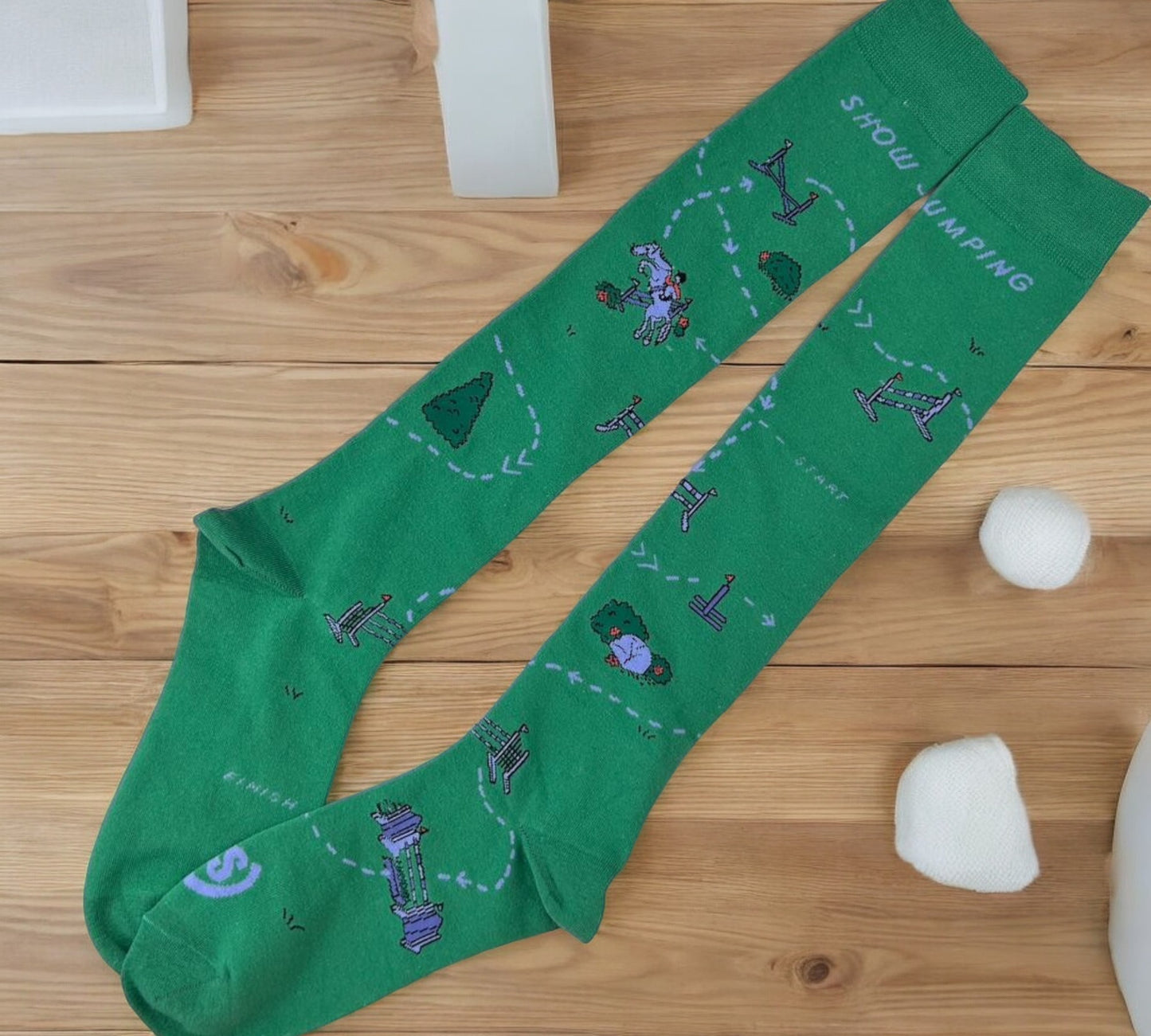 Saut d'obstacles - Chaussettes aux genoux