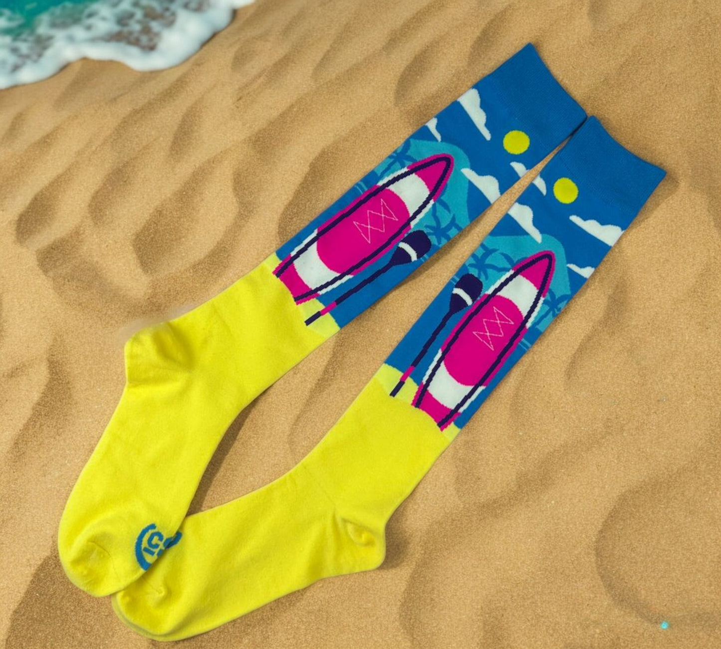Planche à pagaie - Chaussettes aux genoux